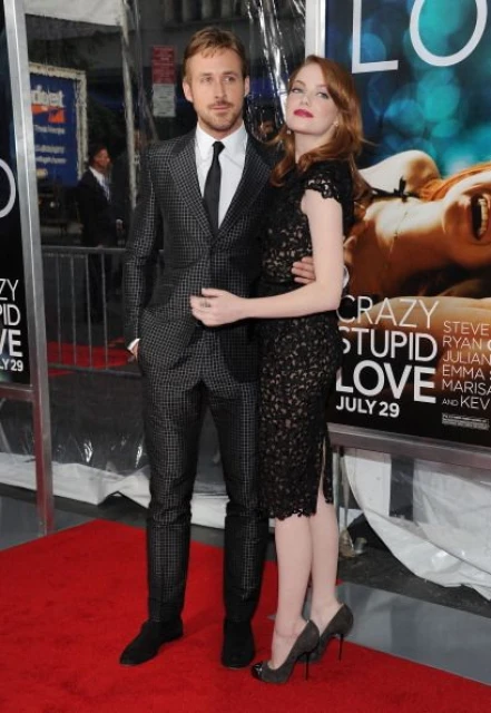 С актрисата Ема Стоун на премиерата на "Crazy, Stupid, Love"